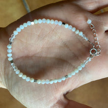 Load image into Gallery viewer, Angelite × Silver Hematite × Clear Quartz Bracelet