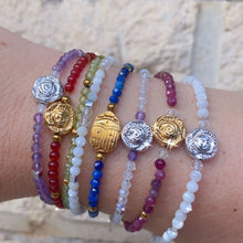 Cargar imagen en el visor de la galería, Ruby Zoisite x Golden Hematite Bracelet
