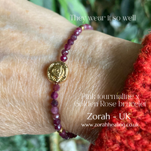 Cargar imagen en el visor de la galería, Ruby Zoisite x Golden Hematite Bracelet