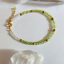 Load image into Gallery viewer, Peridot × Clear Quartz × Golden Hematite Bracelet