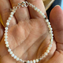 Load image into Gallery viewer, Angelite × Silver Hematite × Clear Quartz Bracelet
