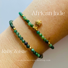 Charger l'image dans la galerie, Ruby Zoisite x Golden Hematite Bracelet
