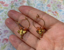 Load image into Gallery viewer, Golden Bee Sunstone earrings
