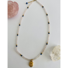 Load image into Gallery viewer, PREORDERS Rose Quartz x Lapis Lazuli x Scarab Necklace
