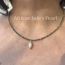 Load image into Gallery viewer, PREORDERS African Jade x Pearl Necklace
