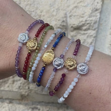 Load and play video in Gallery viewer, Lapis lazuli x Golden Hematite Scarab Bracelet
