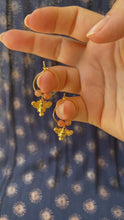 Load and play video in Gallery viewer, Golden Bee Sunstone earrings
