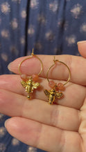 Load and play video in Gallery viewer, Golden Bee Sunstone earrings
