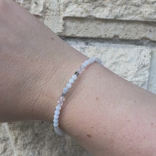 Load and play video in Gallery viewer, Angelite × Silver Hematite × Clear Quartz Bracelet
