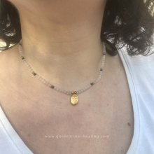 Load image into Gallery viewer, PREORDERS Rose Quartz x Lapis Lazuli x Scarab Necklace
